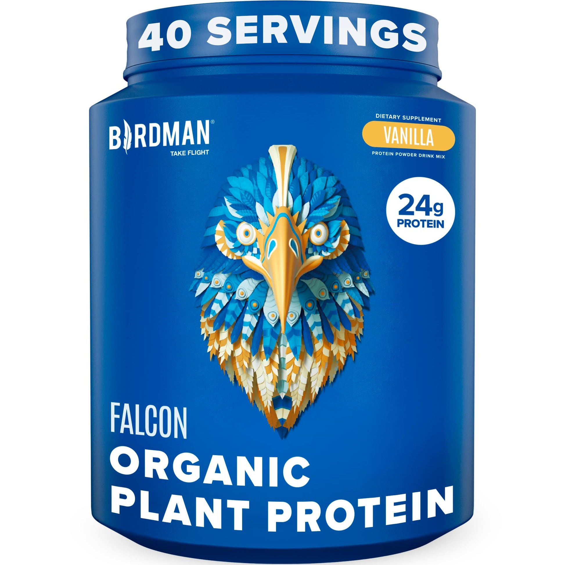 BIRDMAN Falcon Vegan Protein Powder Organic, Stevia & Sugar Free, Plant Based Protein BIRDMAN Au supplements