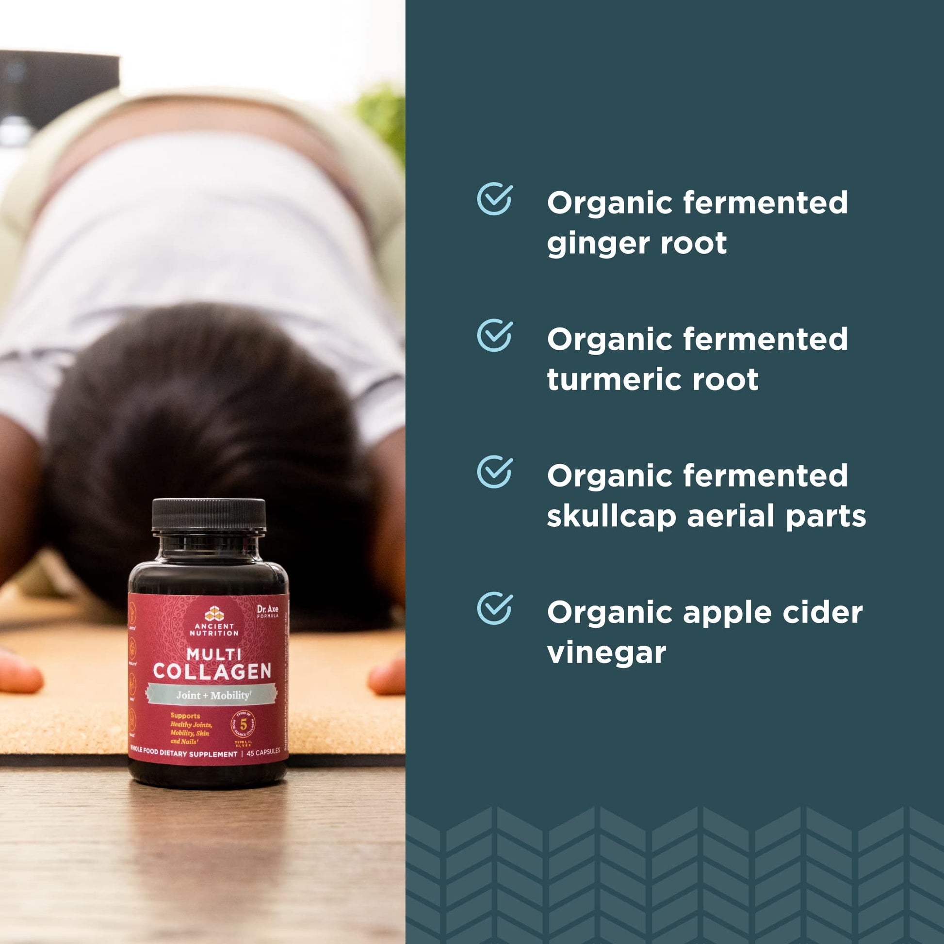 Ancient Nutrition Collagen Pills for Joint Support, Multi Collagen Capsules 45 Ct, Joint + Mobility, Supports Joints, Skin & Nails, Exercise Recovery, Paleo and Keto Friendly, Gluten Free Ancient Nutrition Au supplements