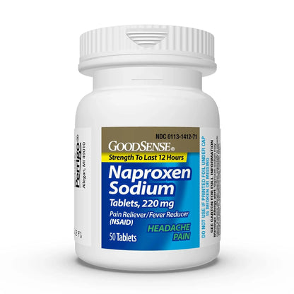 GoodSense Naproxen Sodium Tablets 220 Mg, Headache Pain, Blue, 50 Count GoodSenseAu supplements
