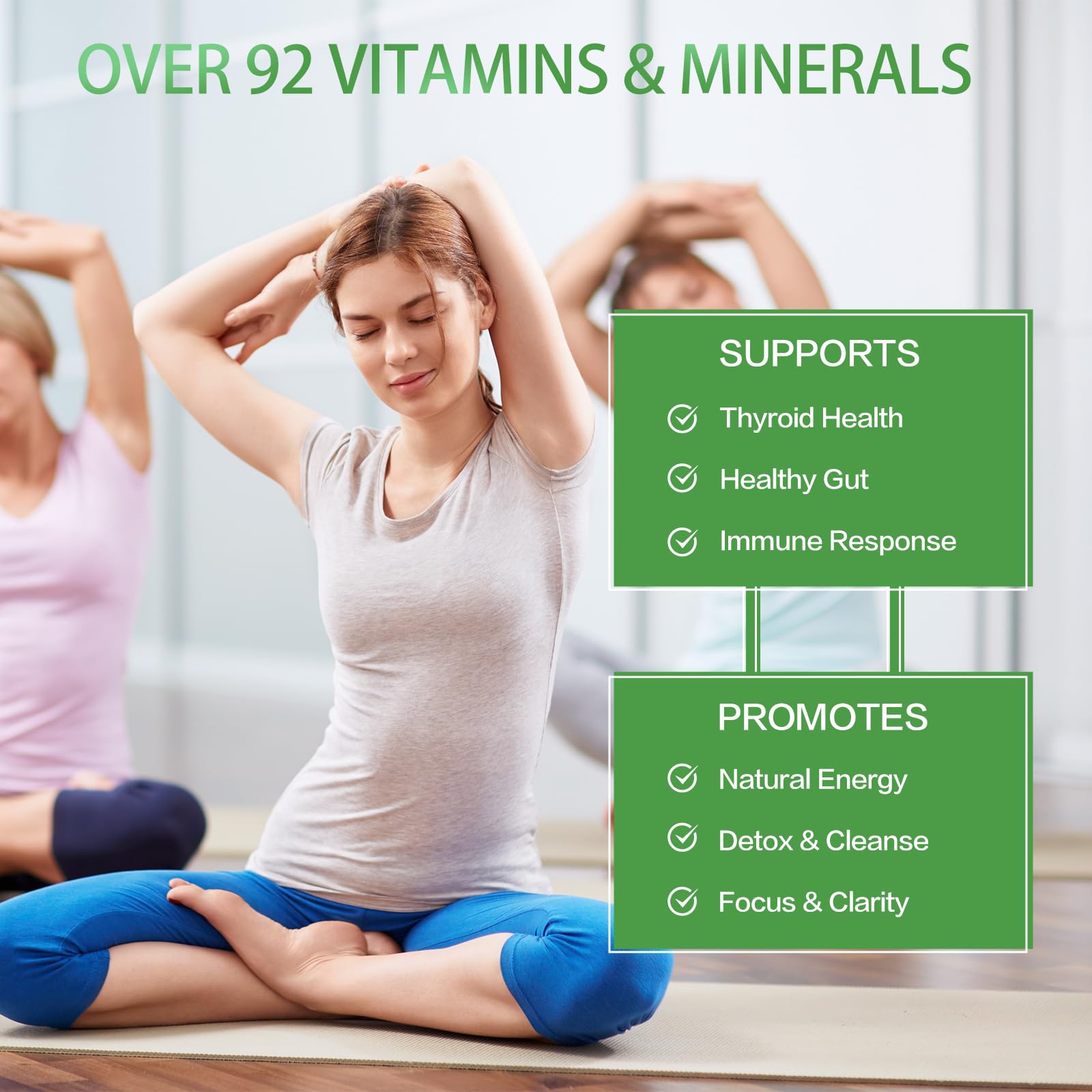 VPKIN Organic Sea Moss Capsules with Bladderwrack,Burdock Root and Black Pepper Extract-Irish SeaMoss Pills 2000mg-Promotes Immune System,Thyroid Support(120 Capsules) VPKIN Au supplements