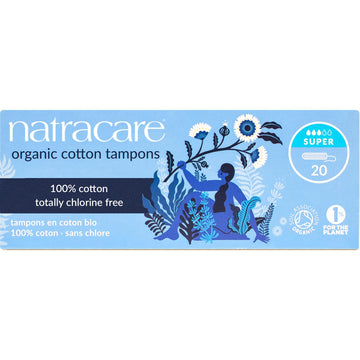 Natracare 2000 Organic All Cotton Non-Applicator Tampons 20 Count NATRACARE Au supplements