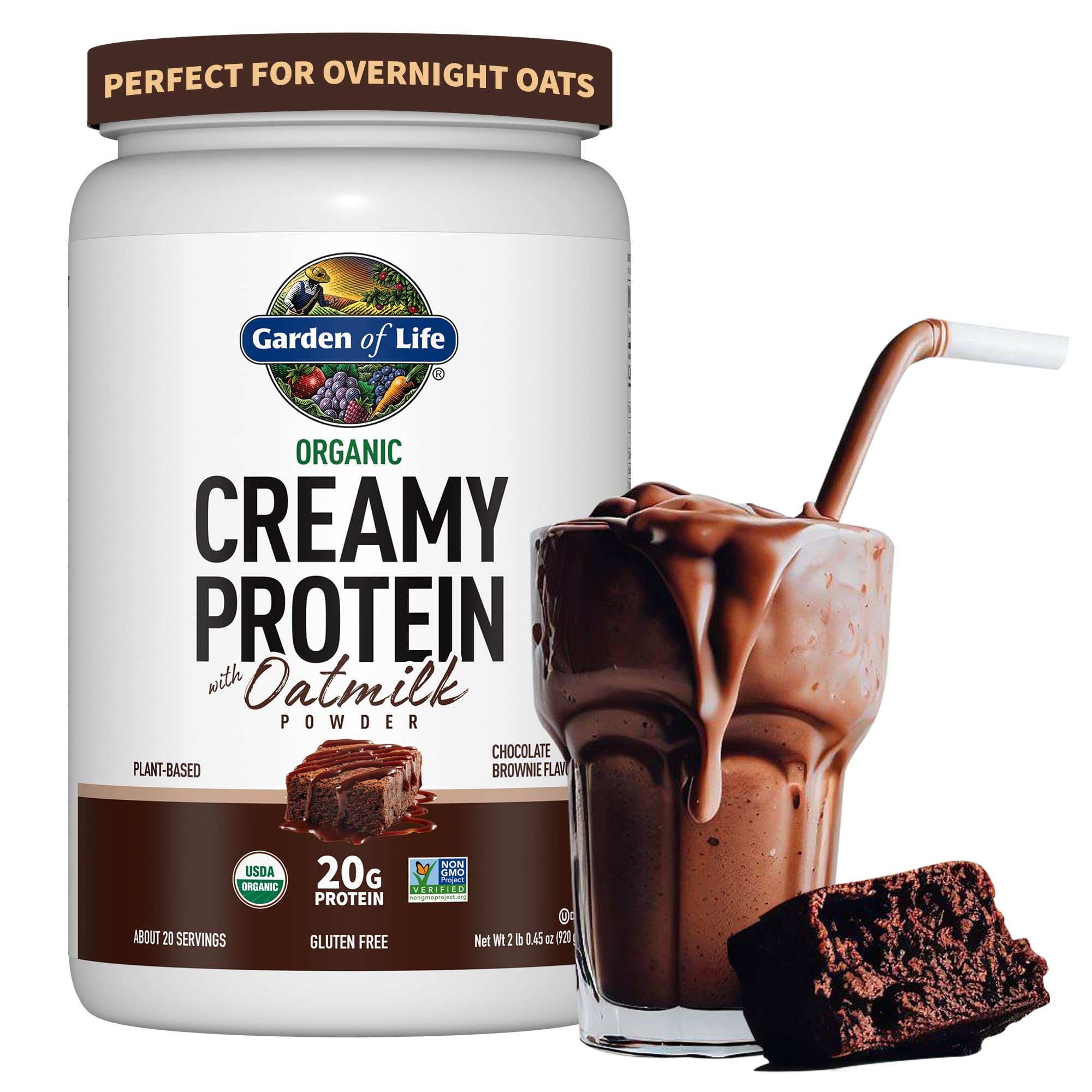 Garden of Life Creamy Organic Vegan Protein Powder + OatMilk, 20g Complete Plant Garden of Life Au supplements