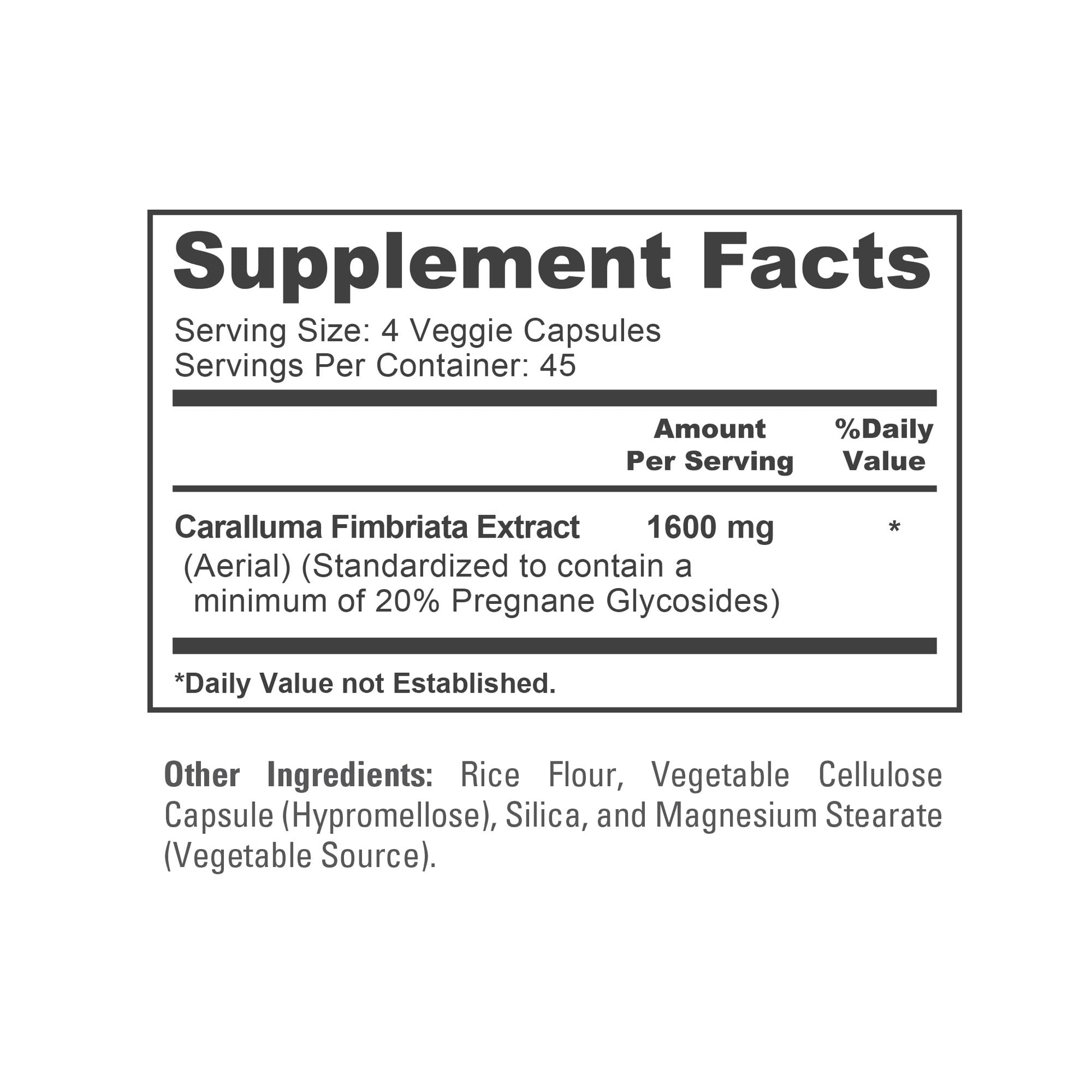 NusaPure Caralluma Fimbriata 1600mg - 180 Veggie Capsules (Non-GMO, Vegan) NusaPure Au supplements