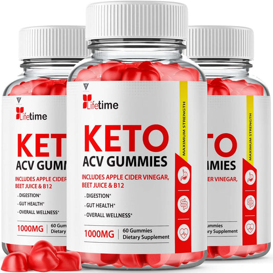 (3 Pack) Lifetime Keto Plus ACV Gummies Advanced Weight Loss AVC, Life Time Keto ACV FyvusAU supplements