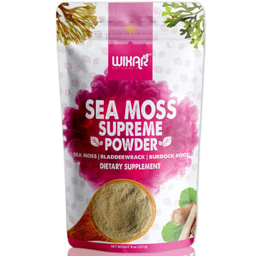 Wixar Wildcrafted Sea Moss Powder – (8 Ounces) – Natural Irish Sea Moss and Bladderwra WIXAR NATURALS Au supplements
