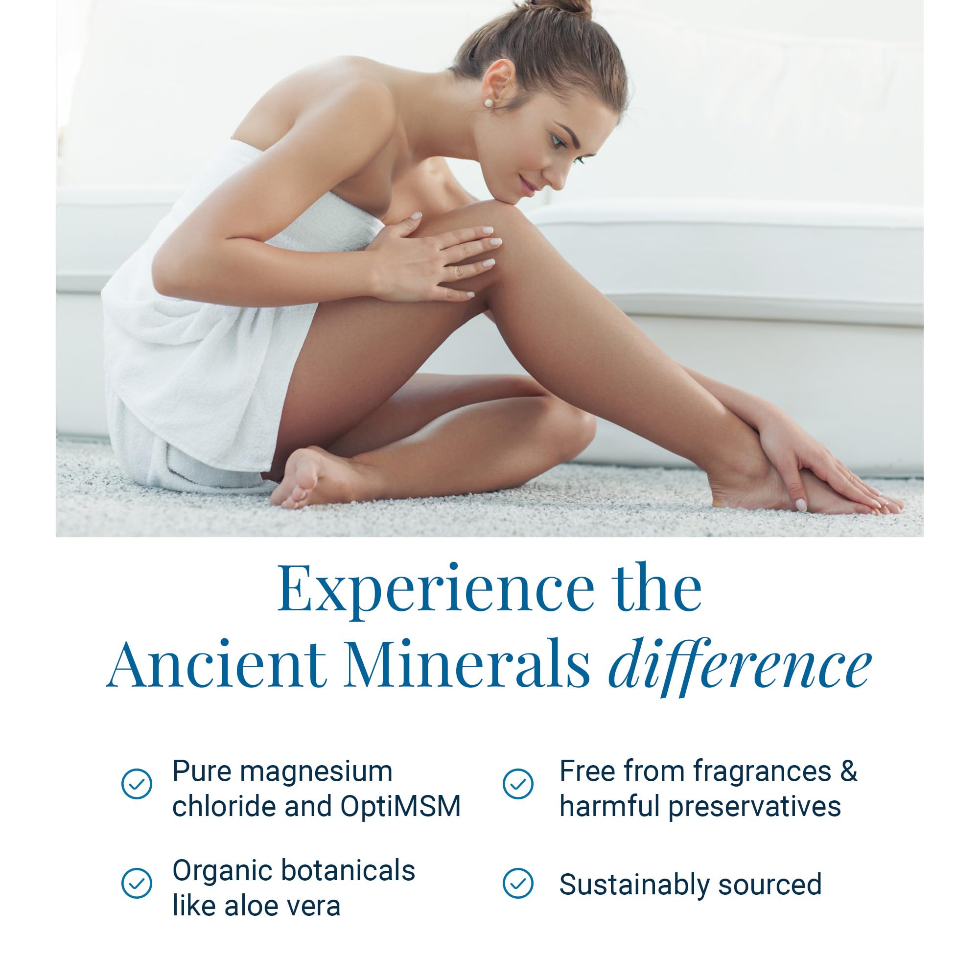 Ancient Minerals Magnesium Gel Ultra with OptiMSM and Aloe Vera - Topical Magnesium Gel Formula with MSM Best Used for Massage and Topical Application (8oz) Aus Healthcare Au supplements