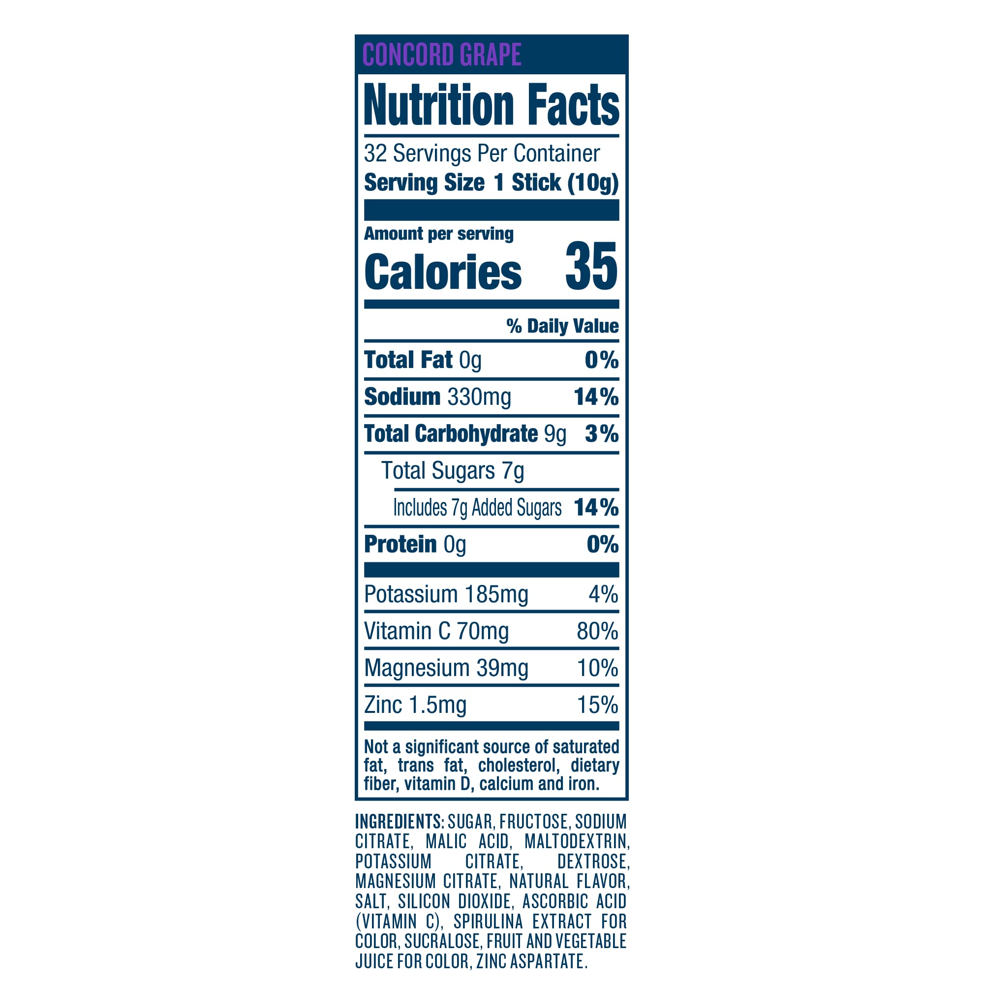 DripDrop Hydration - Electrolyte Powder Packets - Concord Grape - 32 Count DripDrop Au supplements