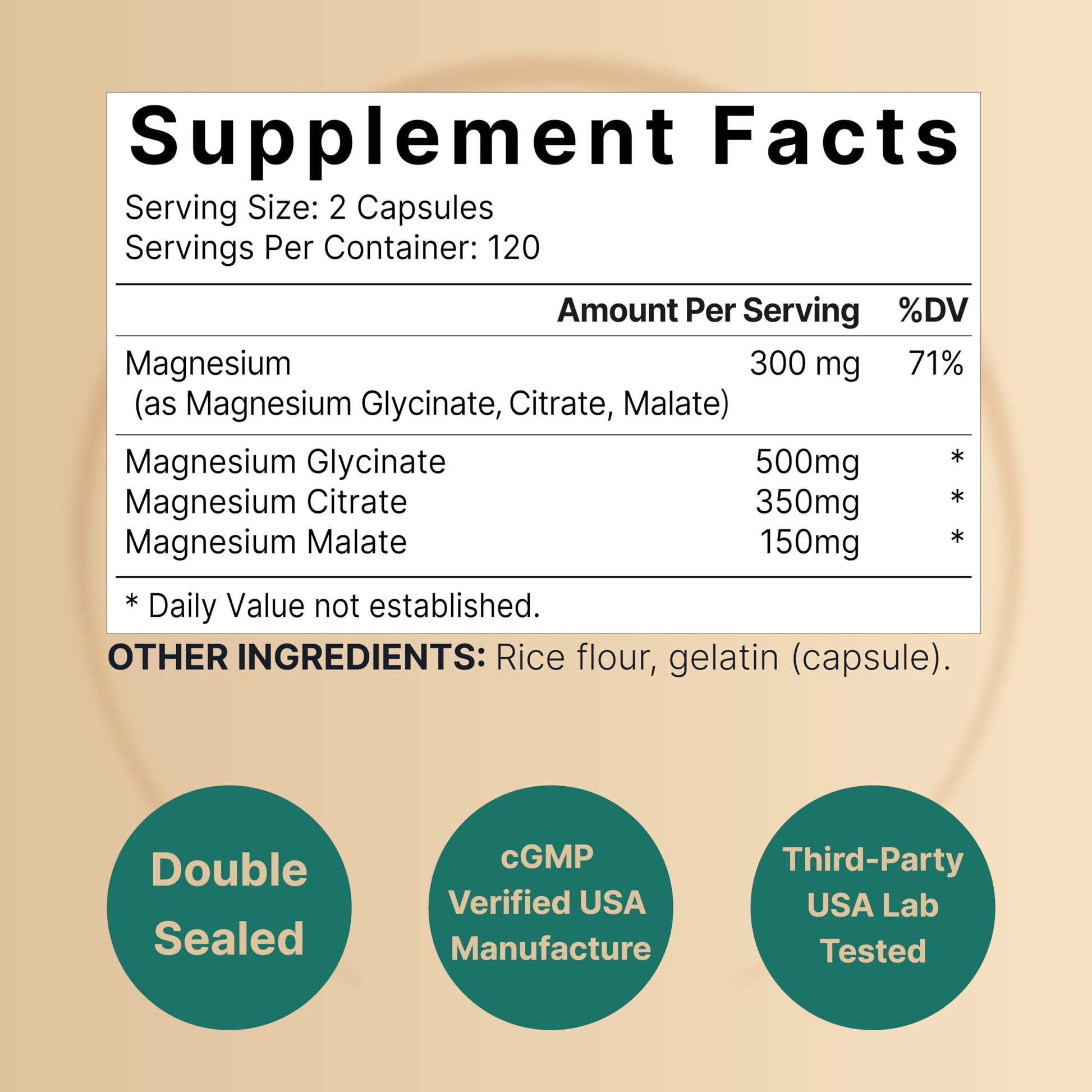 Triple Complex Magnesium Supplement, 240 Capsules | Magnesium Glycinate 500mg NatureBell Au supplements