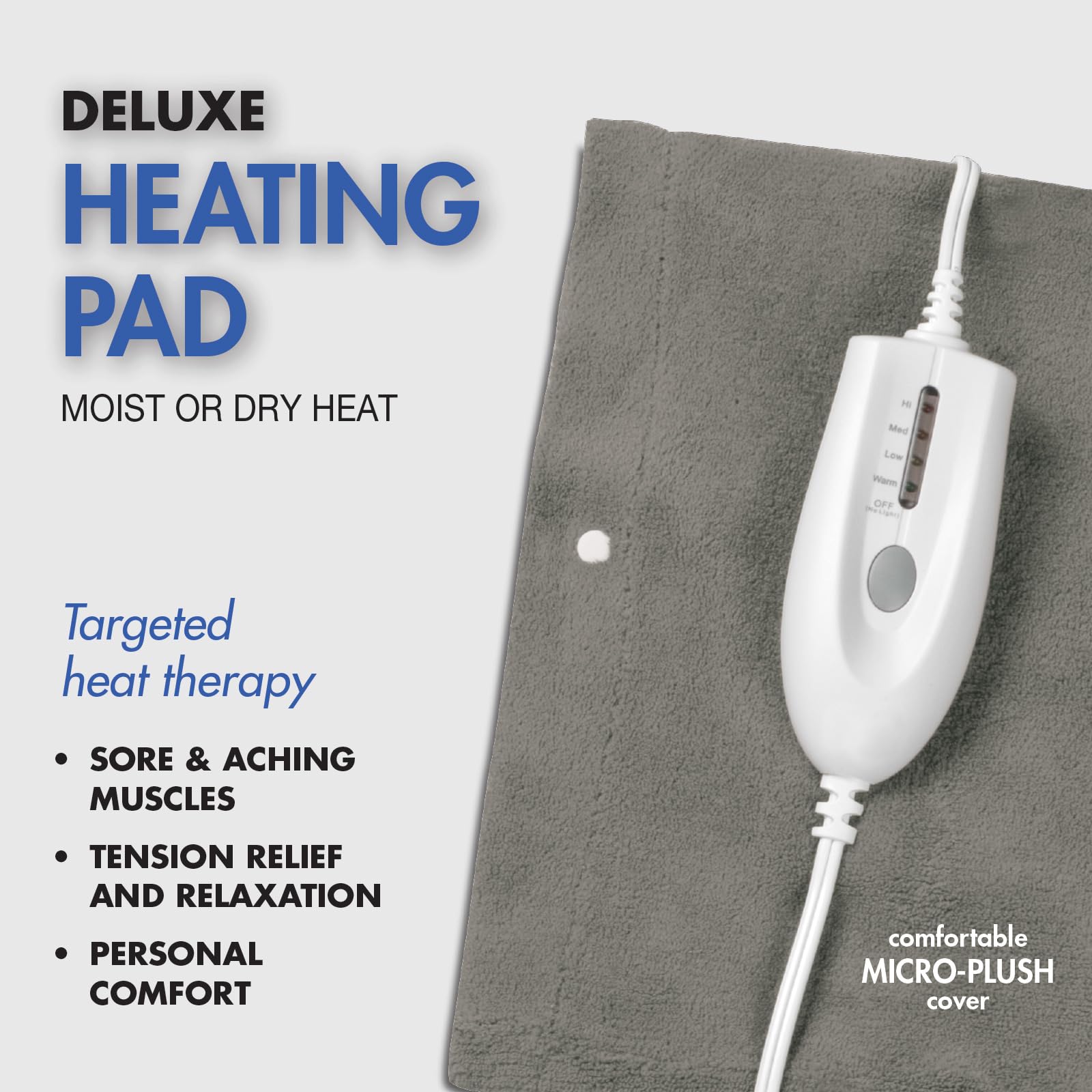 Pain Management Bundle 3-Piece | Personal Deep Tissue Massager | Muscle & Joint Pain Relief Gel | Deluxe Moist Dry Heating Pad | Therapeutic Care at Home | Whole Family Care Thera Care Au supplements