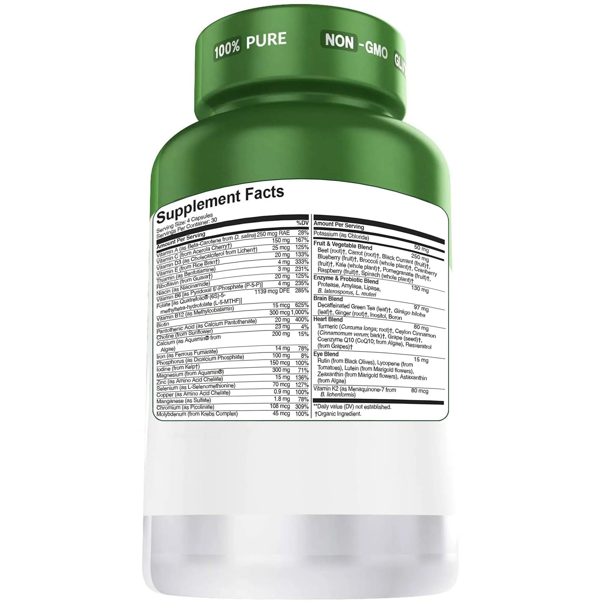 Herbtonics Whole Food Multivitamin for Men & Women – Vegan Multivitamin with Real Fruits & Veggies, Probiotics, CoQ10 Herbtonics Au supplements