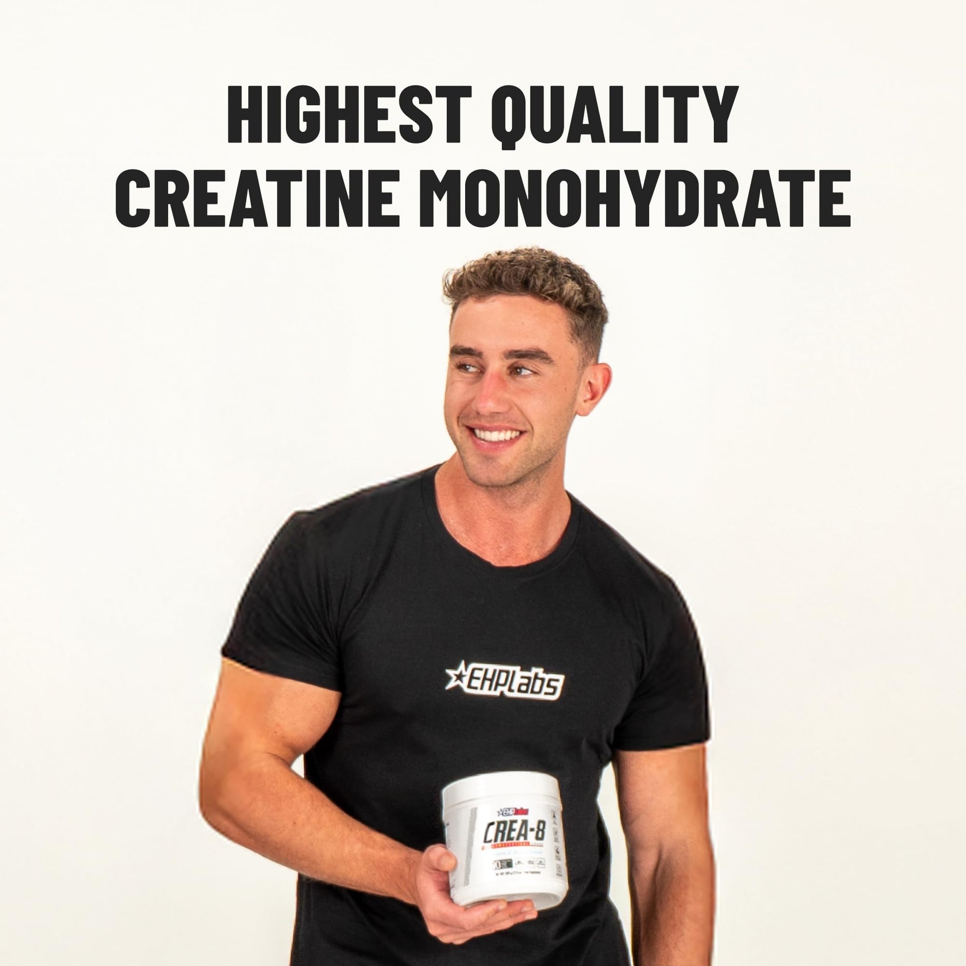 EHP Labs CREA-8 Micronized Creatine Monohydrate Powder - Unflavored Creatine Powder for Muscle Growth, Increased Strength, Enhanced Energy Output and Improved Performance - 100 Servings (500g) EHP Labs Au supplements