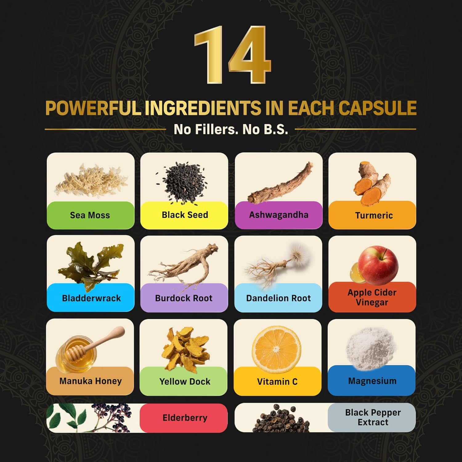 Alpha Tribe Multivitamin for Men with Sea Moss, Black Seed Oil, Ashwagandha, Turmeric, Bladderwrack, Burdock, Vitamin C, Elderberry, Manuka | Daily Vitamins & Minerals Supplement Capsules - 240 Count Alpha Tribe Au supplements