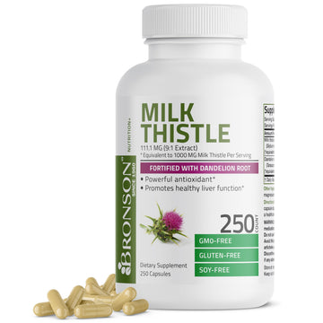 Bronson Milk Thistle Silymarin Marianum & Dandelion Root Liver Health Support Bronson Au supplements