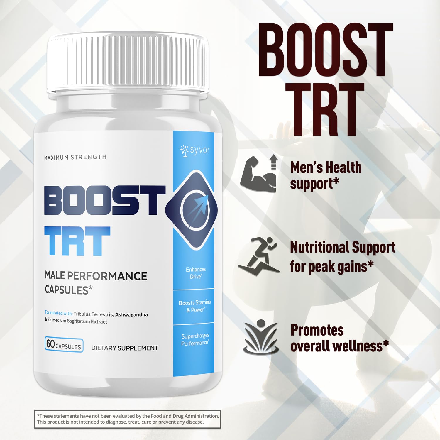 (2 Pack) Boost TRT Capsules, Official BoostTRT Capsules with All Natural Ingredients, Advanced Health & Wellness Support Formula with Max Strength Premium Active Lifestyle Vitamins (120 Capsules) Syvor Au supplements