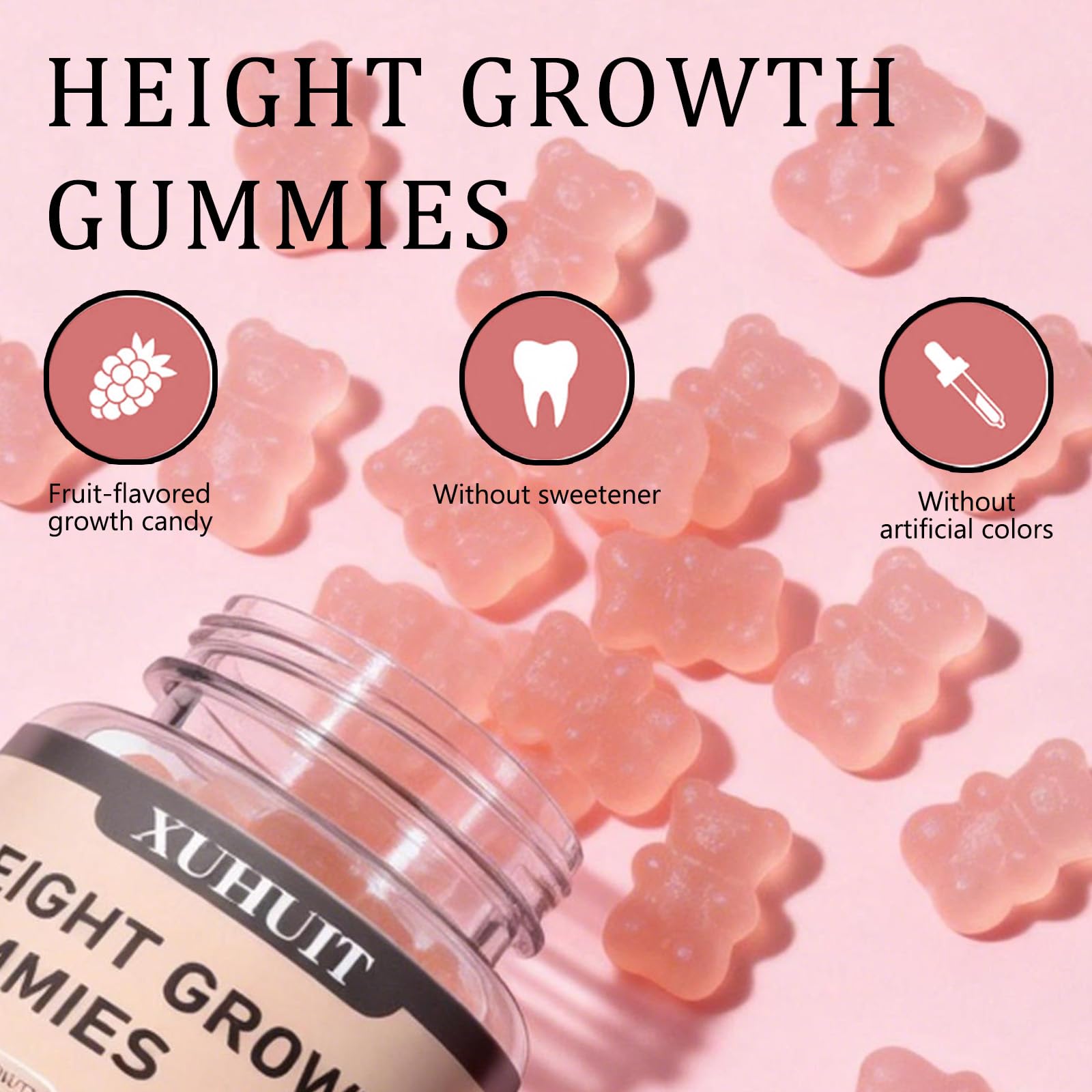 ZYGCDZ Growth Gummies for Kids & Teens - Natural Height Support with Vitamin D3, K2, Calcium & Ashwagandha - Bone Strength Supplement for Picky Eaters Ages 5+ (Watermelon Flavor) (1) ZYGCDZ Au supplements