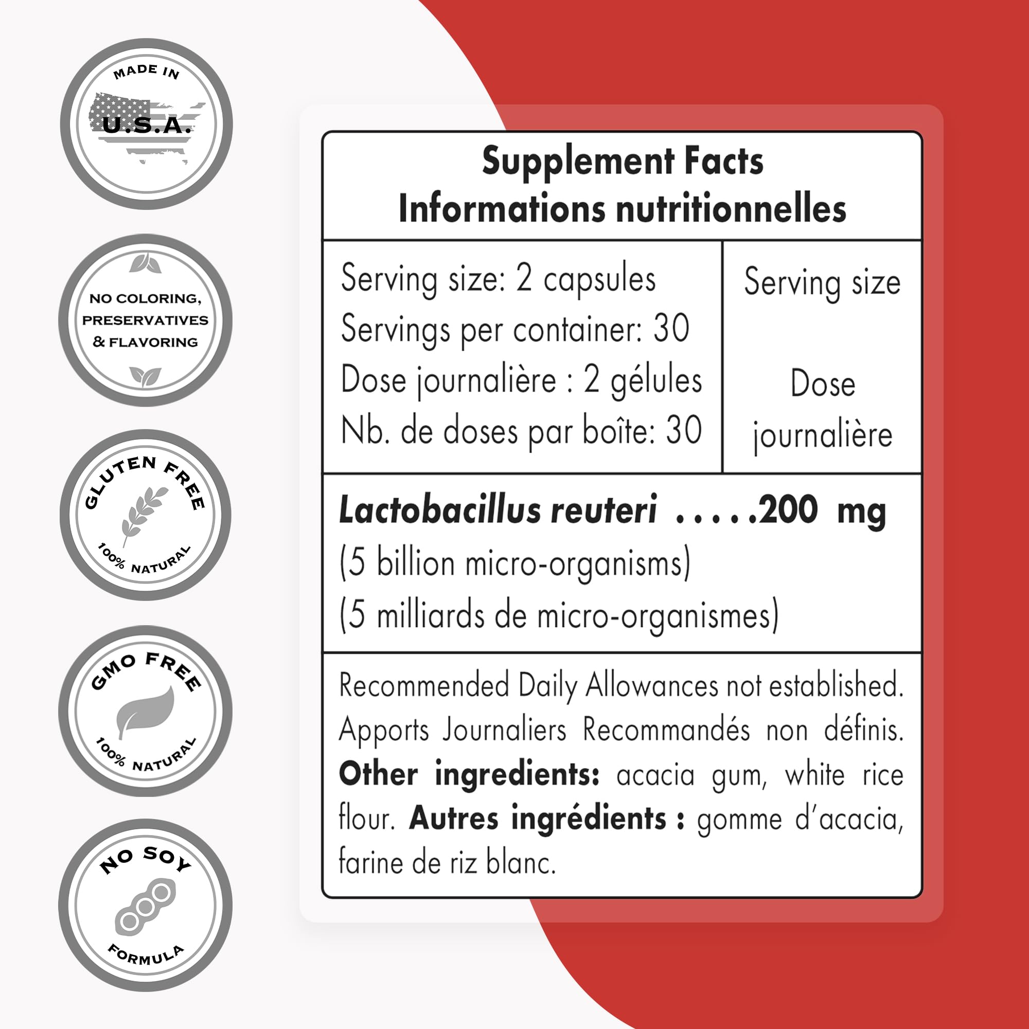 Supersmart - Lactobacillus Reuteri 5 Billion CFU per Day (Probiotic Supplement) Supersmart Au supplements