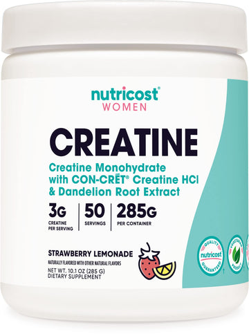 Nutricost Creatine Monohydrate Powder for Women, Micronized, Strawberry Lemonade Nutricost Au supplements