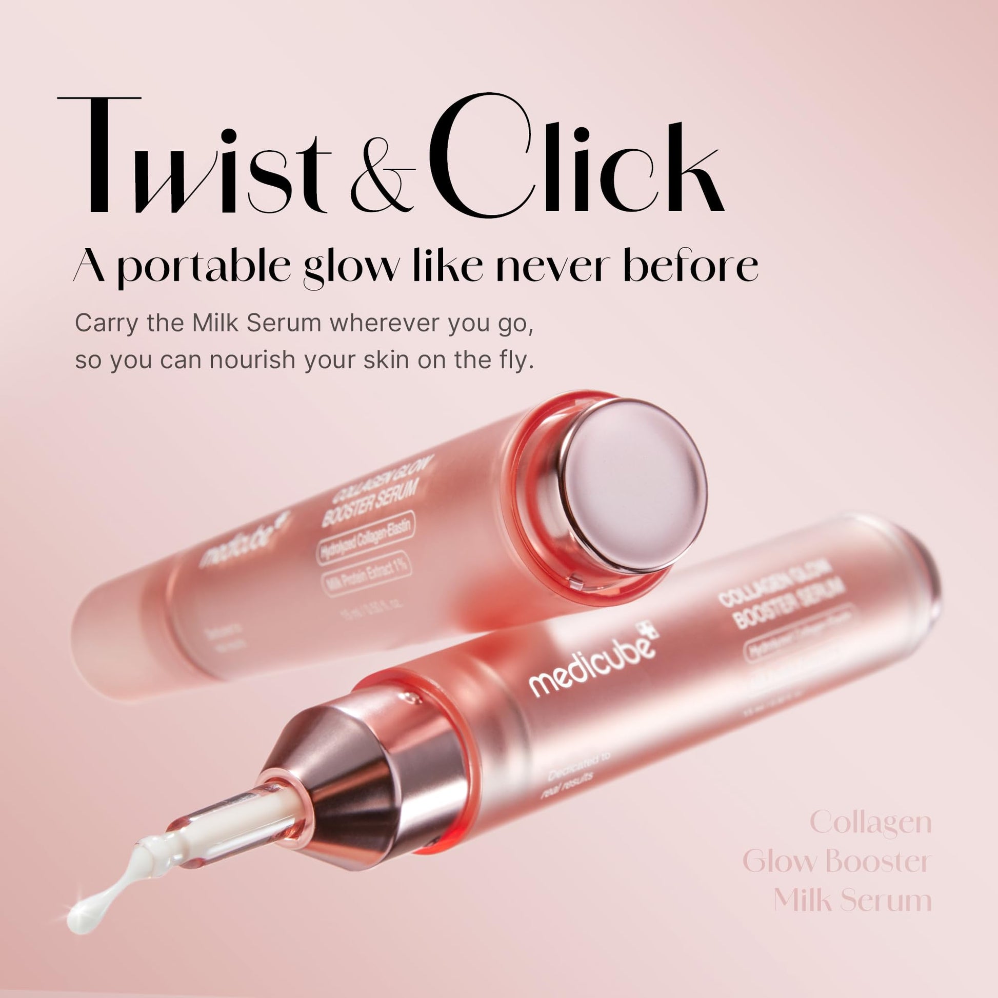 medicube Milky Collagen Double Glow Lock Duo: Collagen Glazed Milky Wrapping Mask and Booster Serum | 130DaCollagen, Niacinamide, Glutathione for Plumped, Radiant Glass Skin medicube Au supplements