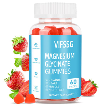 Magnesium Glycinate Gummies 400mg, Sugar Free Gummies with Magnesium L-Threonate 200mg - Magnesium Supplement Chewable Gummies for Women & Men Vegan, Organic Gummies 60 Count VIFSSG Au supplements
