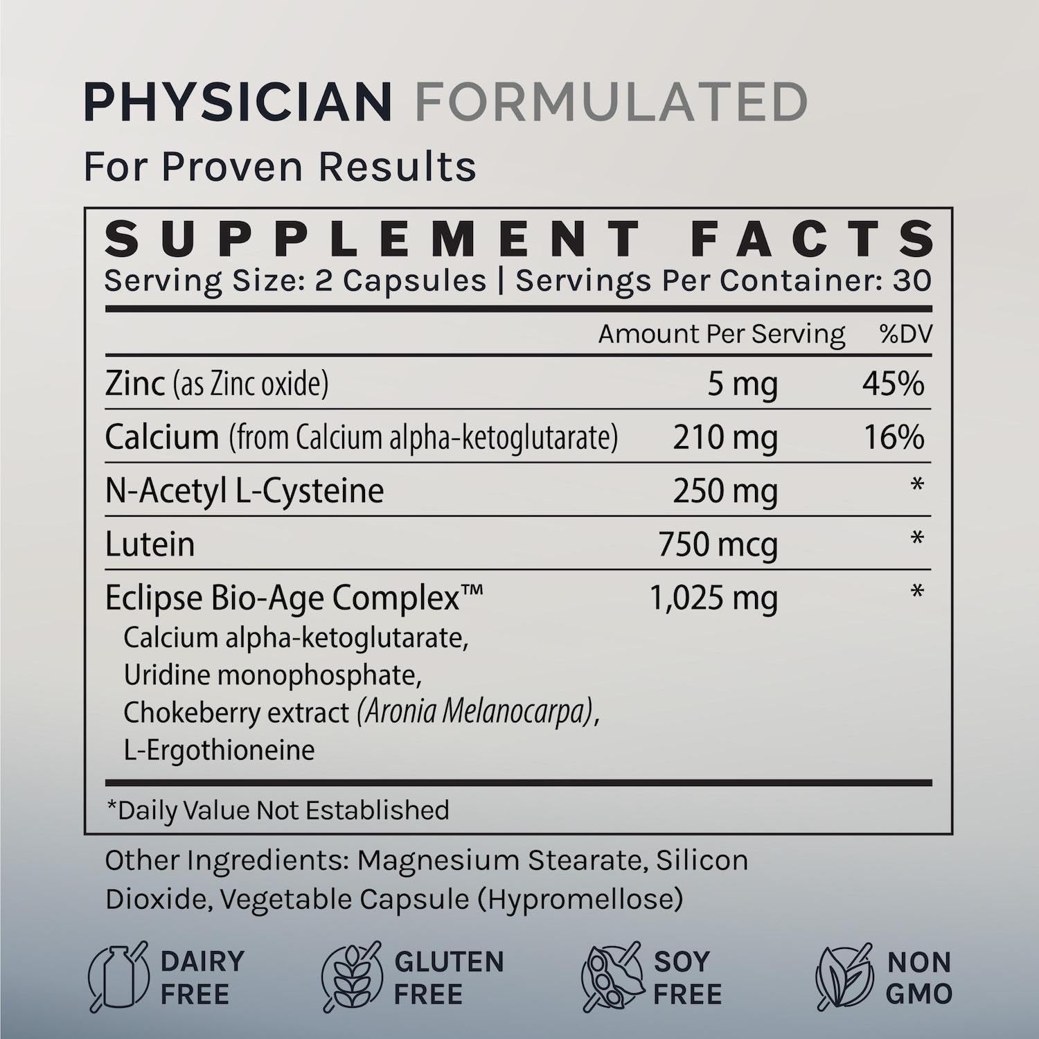 InfiniWell InfiniAge Longevity Supplements - Advanced Cellular Health Supplements with Lutein, N-Acetyl Cysteine (NAC) & Low Dose Zinc - Support Nutrient Sensing & Mitochondrial Health (30 Capsules) InfiniWell Au supplements