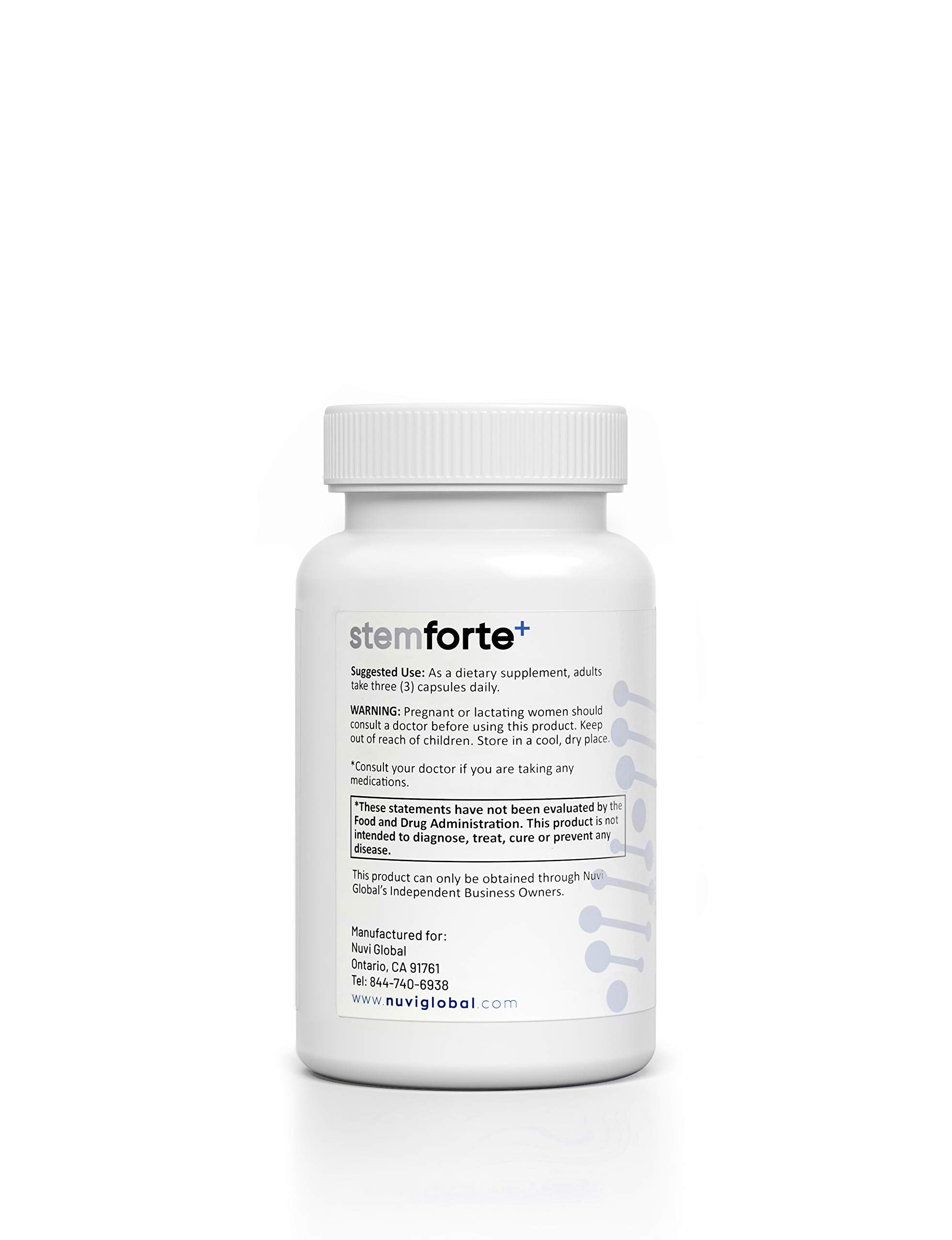 NuVi Global Stemforte Plus Stem Cell and Telomere Supplements – Cell Regeneration, Cell Growth & Telomere Support for Healthy Aging & Cellular Health – 90 Capsules for Men & Women NuVi Global Au supplements