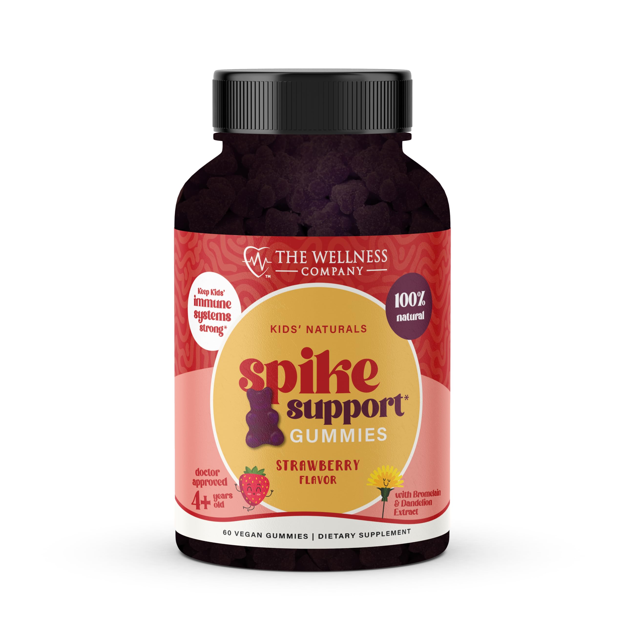 Kids Naturals Spike Support Gummies – Year-Round Wellness with Vitamin C, D & Zinc | 60ct (1 Month Supply) The Wellness Company Au supplements