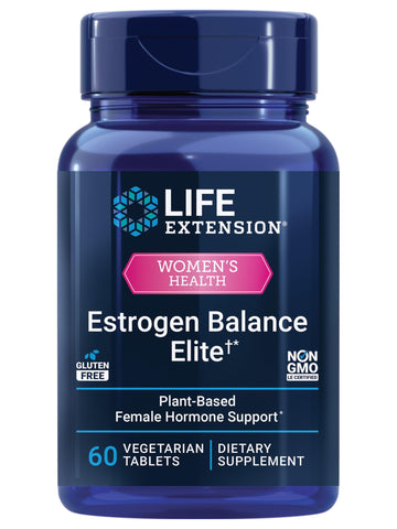 Life Extension Estrogen Balance Elite, Menopause Support Supplement, Hormone Balance, hot Flashes, Night Sweats, Vaginal Dryness, Gluten-Free, Non-GMO, Vegetarian, 60 Tablets. Life Extension Au supplements