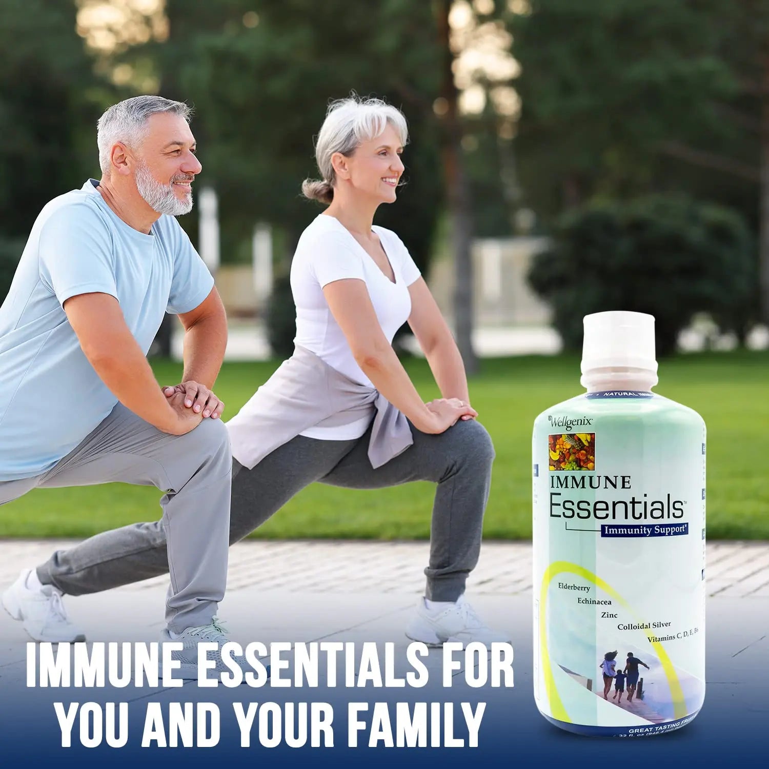 Wellgenix Immune Essentials - Multivitamin Liquid for Men, Women & Kids - Vegan Supplement with Vitamins C, D Elderberry Zinc Wellgenix Au supplements