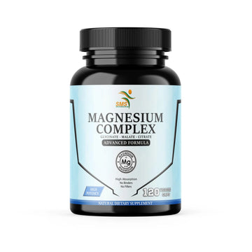 SMSHEALTHPRODUCTS.com Magnesium Complex | 470mg of Magnesium Glycinate, Malate, & Citrate for Muscles, Nerves, & Energy | High Absorption | Vegan, Non-GMO | 120 Capsules SMSHEALTHPRODUCTS.com Au supplements