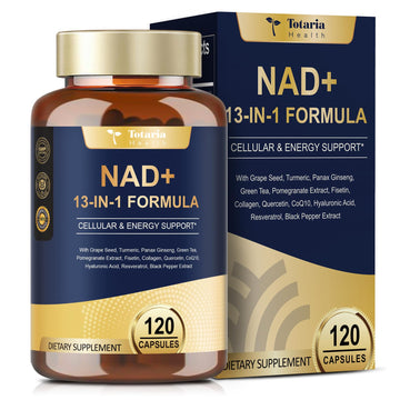 Totaria NAD Supplement for Women Men with nicotinamide riboside resveratrol,Quercetin, Betaine Boost NAD+ Levels NAD Plus Supplement for Anti Aging, Energy, Immune, Focus 120 Capsules Totaria Au supplements