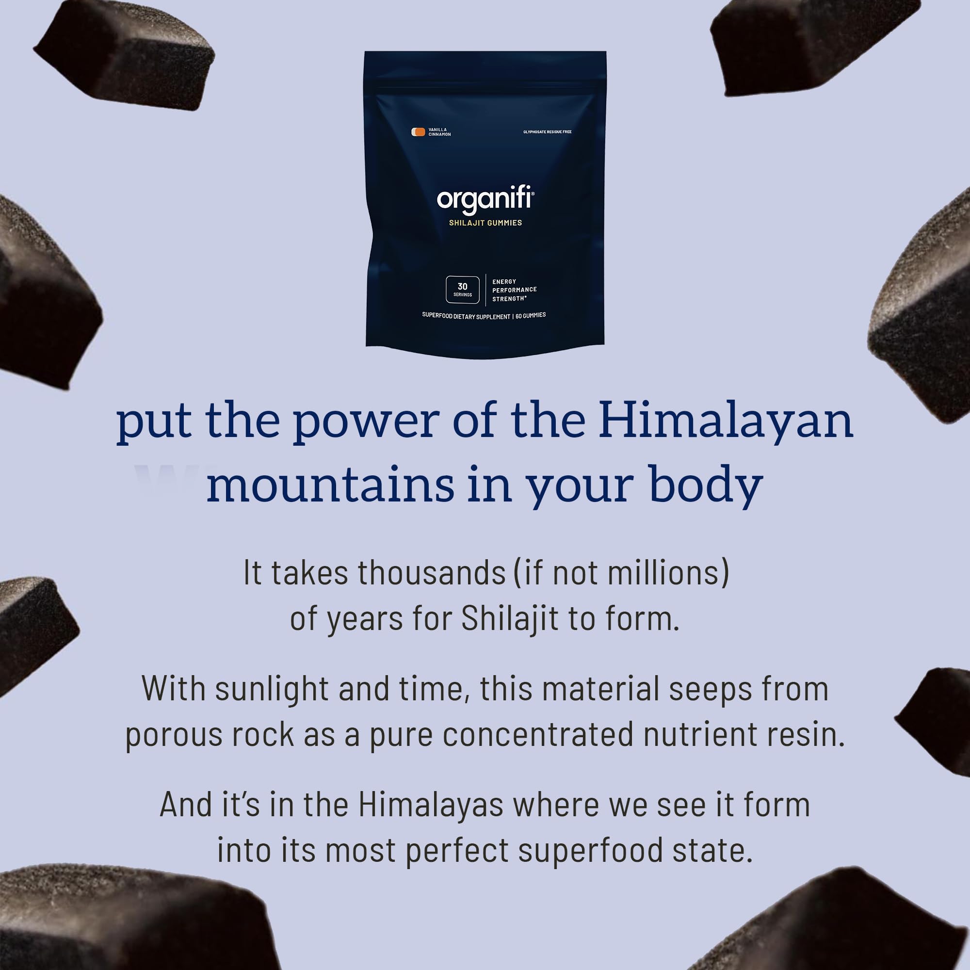 Organifi - Shilajit Gummies - Supports Natural Energy and Strength - Vanilla Cinnamon Organifi Au supplements