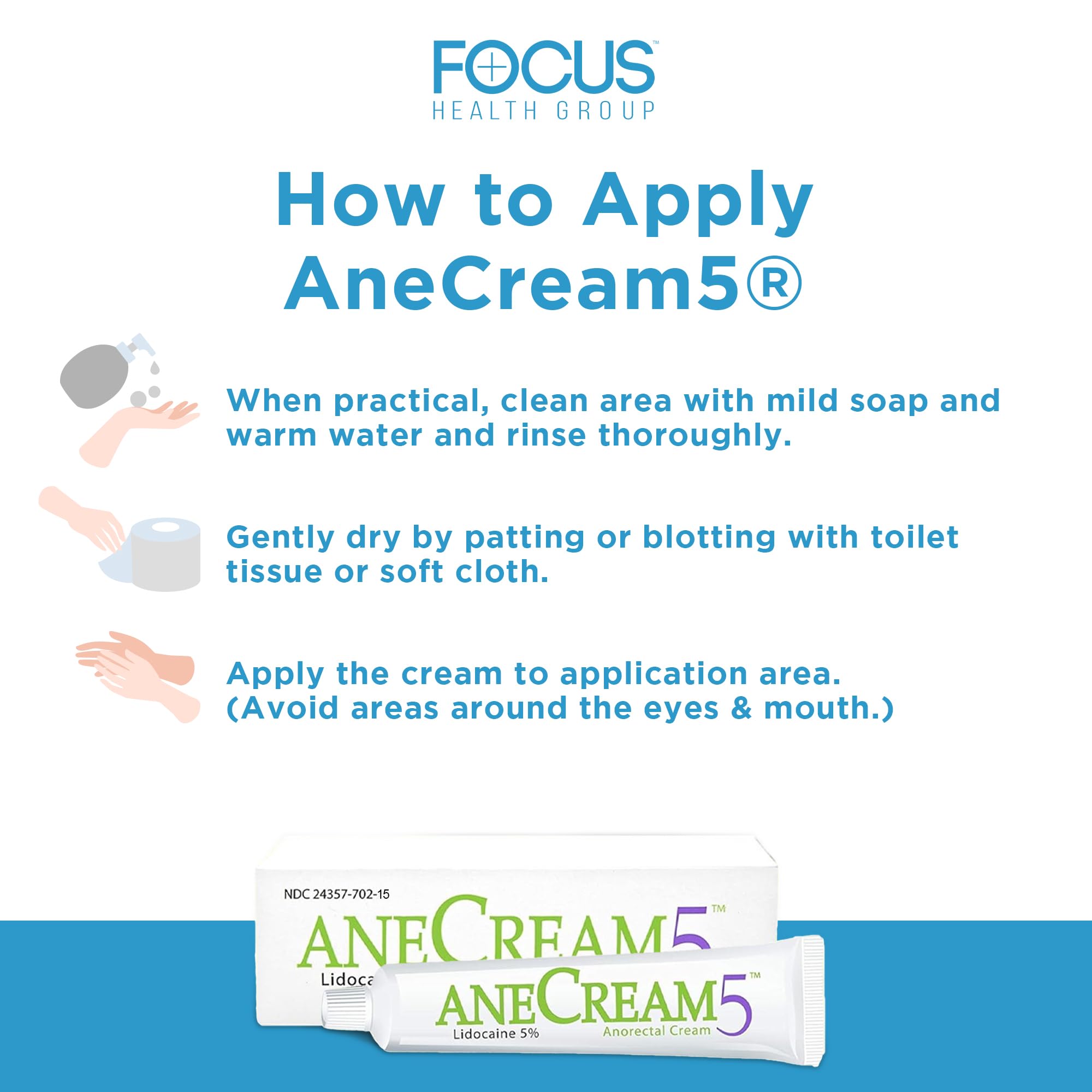 AneCream5-5% Lidocaine Numbing Cream - Maximum OTC Strength, Medical Grade Numbing Cream, Topical Anesthetic Lidocaine for Local & Anorectal Uses, Hemorrhoid Cream (0.5 oz/15 g) AneCream Au supplements