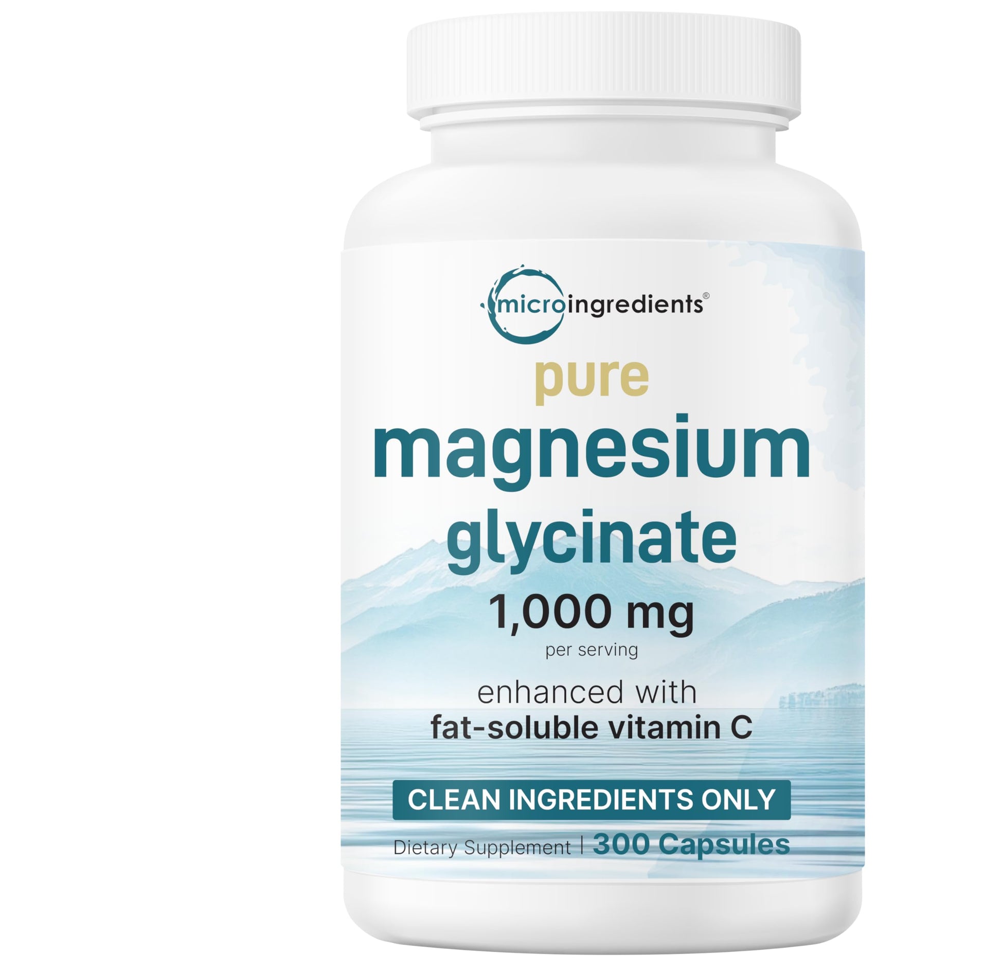 Pure Magnesium Glycinate 1,000mg, 300 Capsules | 100% Chelated for Max Absorption | Enhanced with Vitamin C | Only Uses Active Ingredients Micro Ingredients Au supplements
