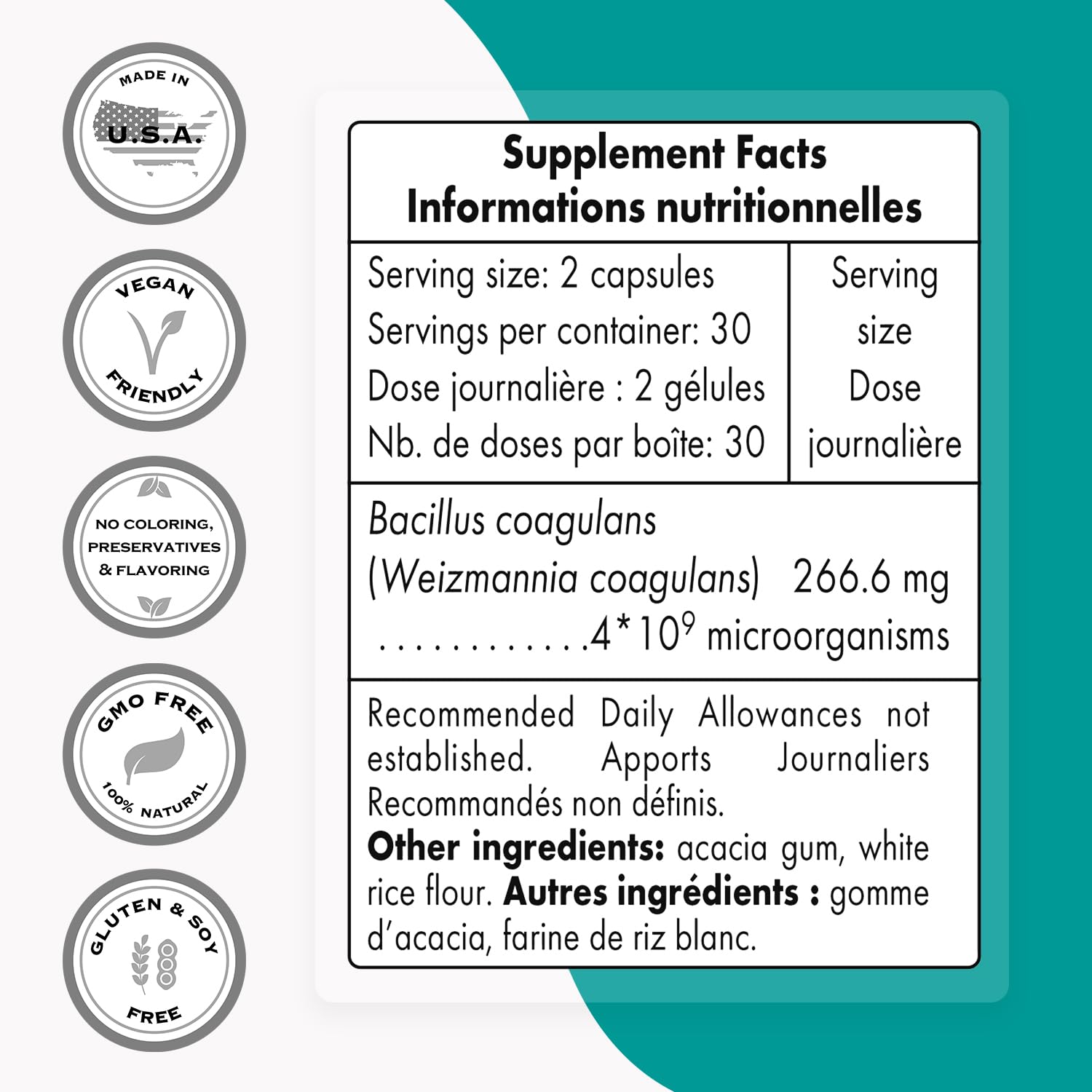 Supersmart - Bacillus Coagulans Probiotic 4 Billion CFU per Day (High Absorption) Supersmart Au supplements