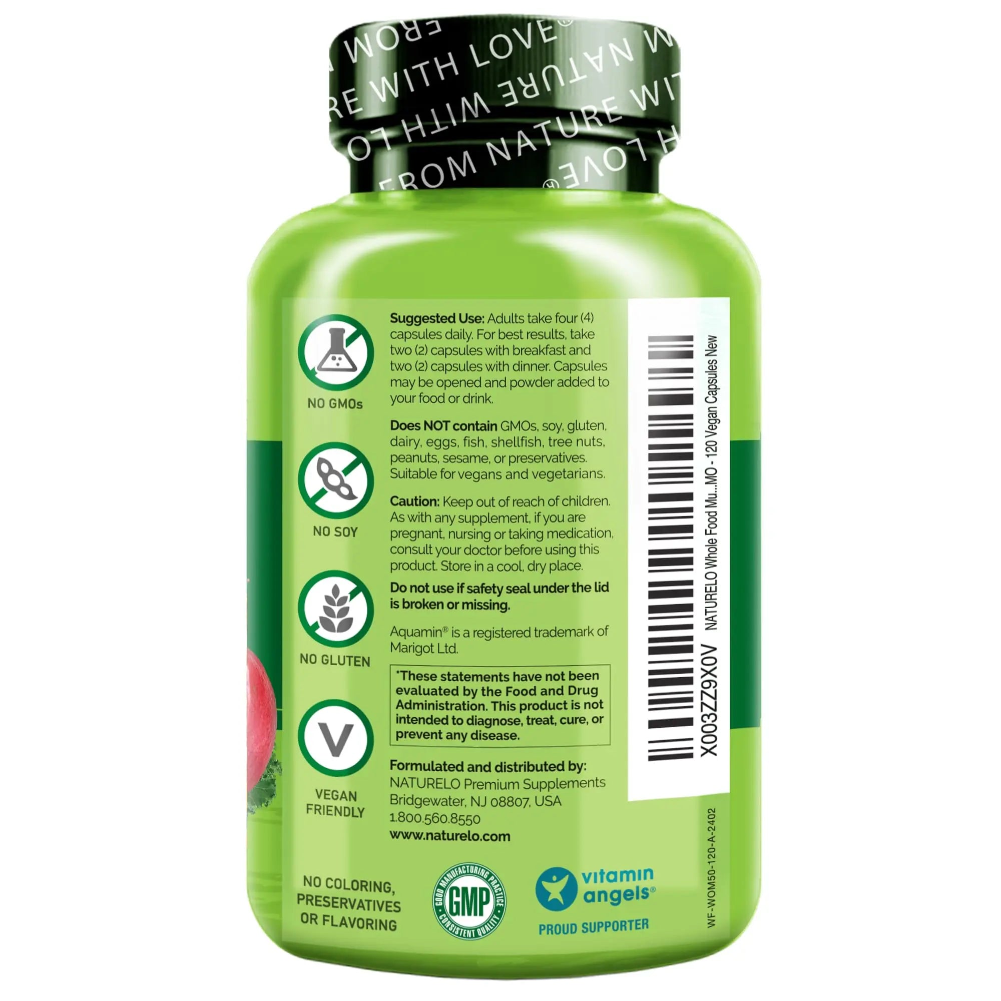 NATURELO Whole Food Multivitamin for Women 50+ (Iron Free) with Vitamins, Minerals, & Organic Extracts NATURELO Au supplements