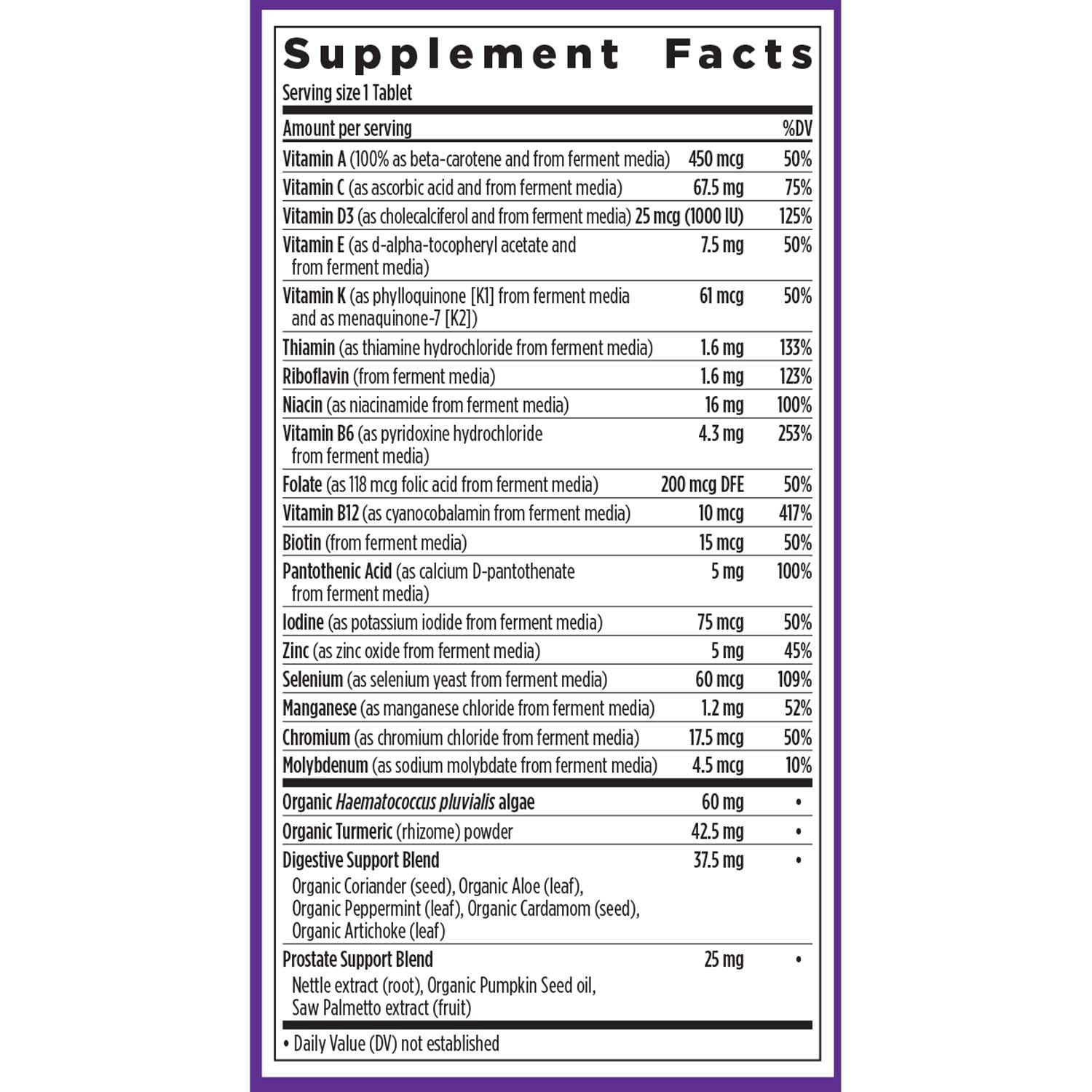 New Chapter Multivitamin for Men 50 Plus + Immune Support - Every Man's One Daily 55+ with Fermented Probiotics + Whole Foods + Astaxanthin New Chapter Au supplements