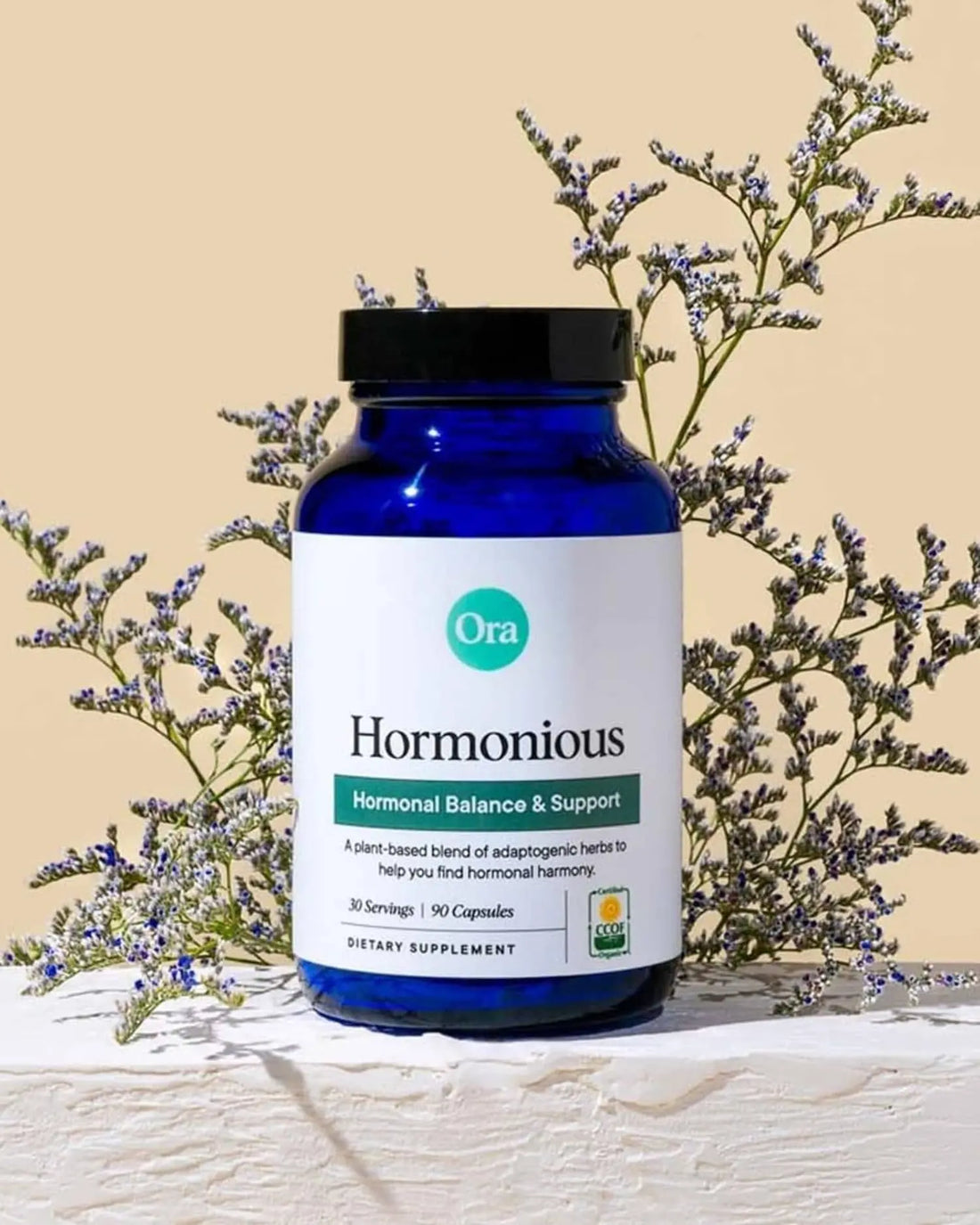 Ora Organic Natural Hormone Balance Supplement & Hormonal Acne Relief for Women - Support Skin, Mood, Energy, PMS & Menopause - Ashwagandha, Maca, Burdock Root, Cordyceps & VIT C - 90 Capsules Ora Organic Au supplements