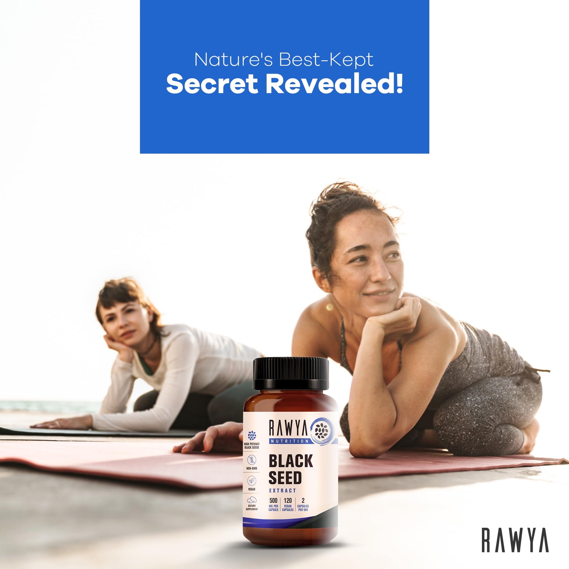 RAWYA Nutrition, Black Seed Extract, 120 Vegan Capsules, Nigella Sativa, Black Cumin RAWYA Au supplements