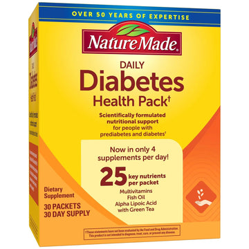 Nature Made Diabetes Health Pack, Daily Dietary Supplements for Nutritional Support, 30 Packets, 30 Day Supply Nature Made Au supplements