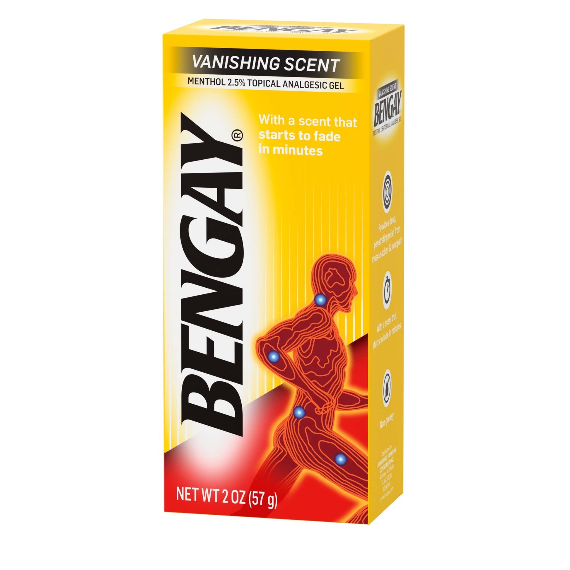 Ben Gay Vanish Scnt Size 2z Bengay Non-Greasy Vanishing Scent Pain Reliever Gel, Pack of 3 Johnson & Johnson Au supplements