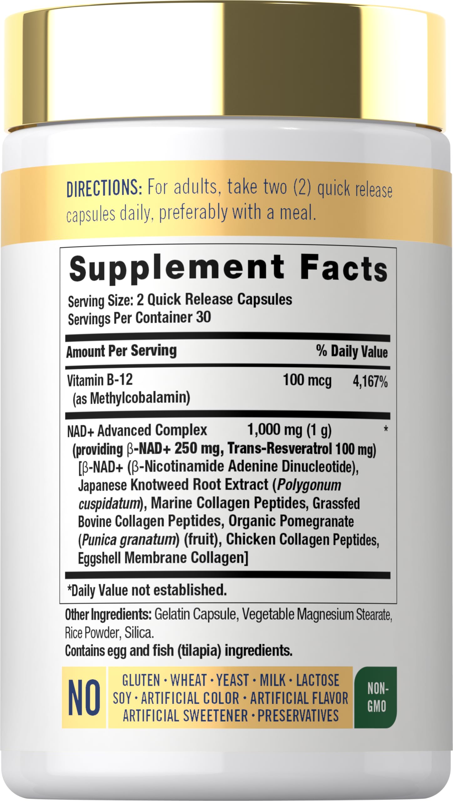 Carlyle NAD+ Supplement for Women & Men | 1000 mg | 60 Capsules | Advanced Complex with Resveratrol and Collagen | Non-GMO & Gluten Free Carlyle buy supplements Au