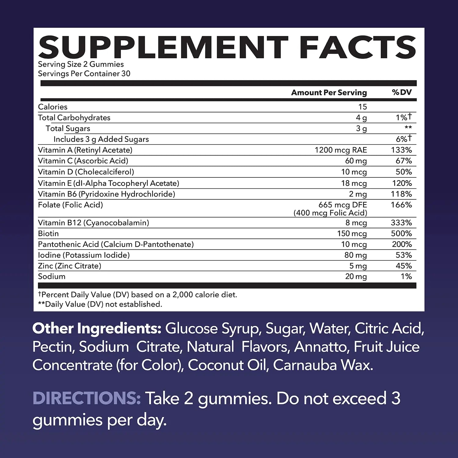 Multivitamin Gummies for Adults - Daily Gummy with Vitamin C, D, and Zinc for Men and Women - 60 Count - GLP-1 Nutritional Support HAVASU NUTRITION Au supplements