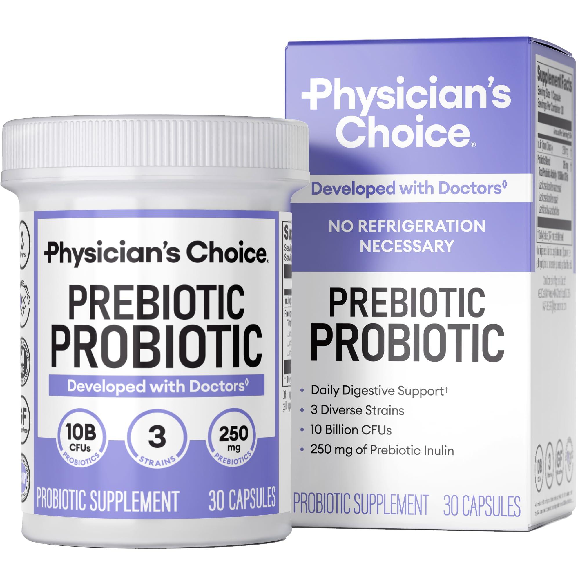 Physician's CHOICE Prebiotic-Probiotic - Multi-Strain Probiotics & Synergistic Prebiotics -Designed for Digestive Health, Supporting Gut Microbiome - Powerful PrePro for Gut Health - for Women & Men Physician's CHOICE Au supplements