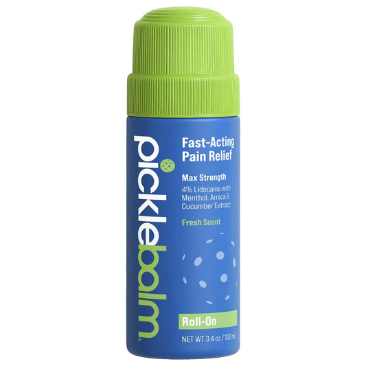 PickleBalm Pickleball In-Game Muscle Pain Relief Roll-On with 4% Lidocaine, Arnica, Menthol, Cucumber Seed Extract for Shoulders, Knees, Wrists, and More, 3.4oz Roll-On Applicator PickleBalmAU supplements