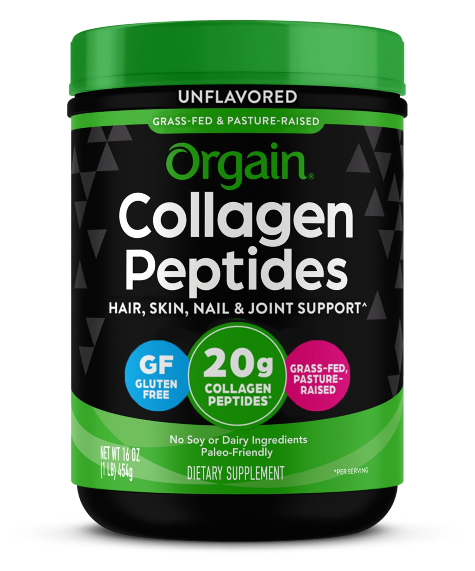 Orgain Hydrolyzed Collagen Peptides Powder, 20g Grass Fed Collagen - Hair, Skin, Nail Orgain Au supplements