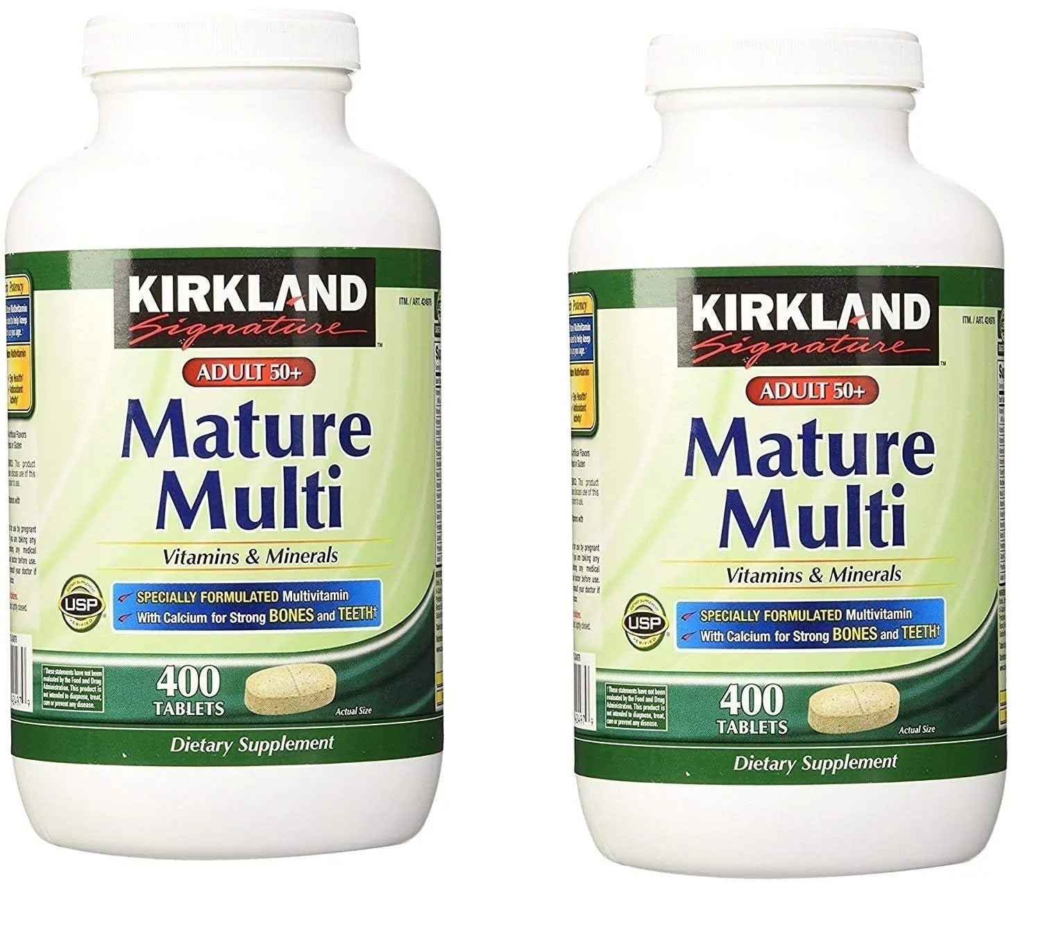 Kirkland Signature Adult 50+ Multi Vitamins & Minerals, 400 Tablets (2 Pack) KIRKLAND Au supplements