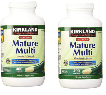 Kirkland Signature Adult 50+ Multi Vitamins & Minerals, 400 Tablets (2 Pack) KIRKLAND Au supplements