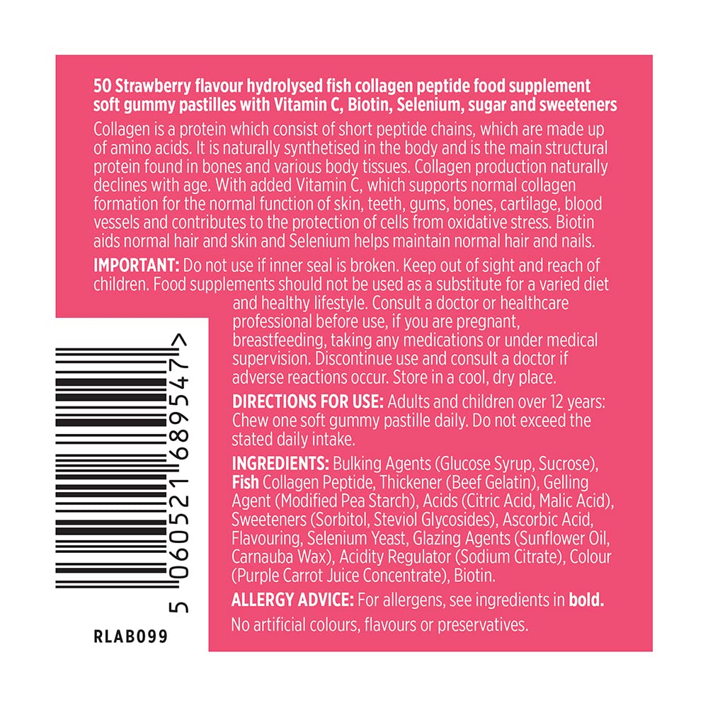 Vitawell Collagen Total Beauty Gummies | 50 Strawberry Flavour Gummies Vitawell Au supplements