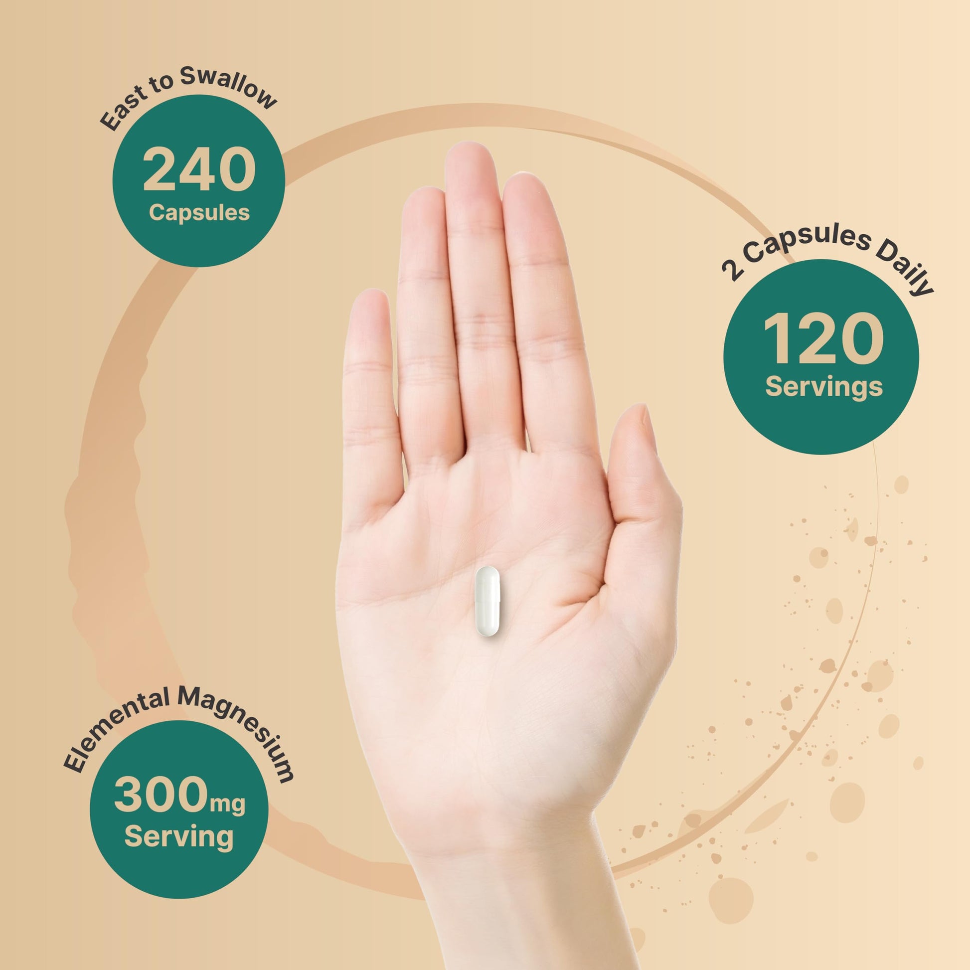 Triple Complex Magnesium Supplement, 240 Capsules | Magnesium Glycinate 500mg NatureBell Au supplements