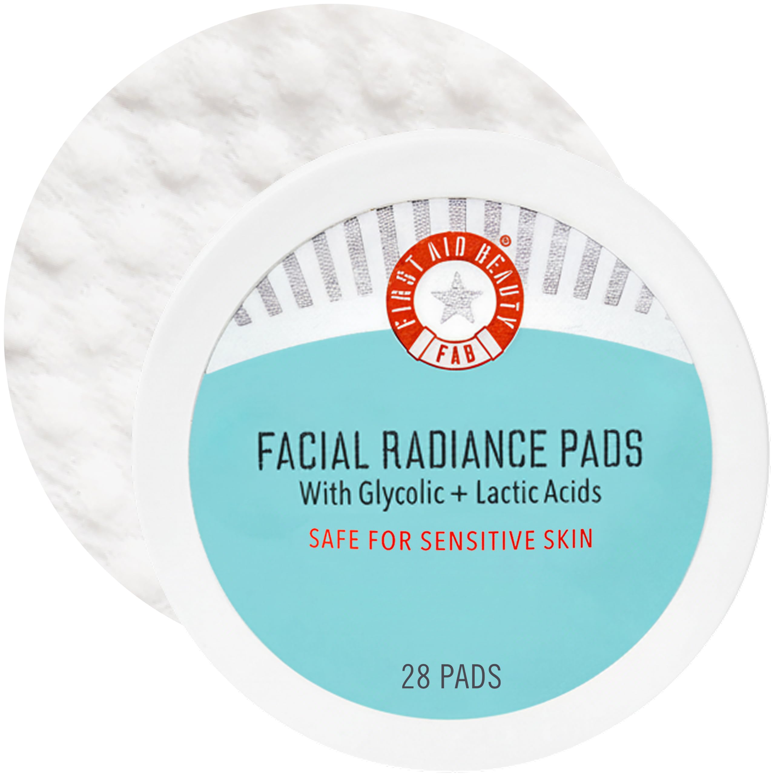 First Aid Beauty - Facial Radiance Pads with Glycolic & Lactic Acids, Daily Exfoliating Pads with AHA, Visibly Smaller Pores, Help Tone & Brighten Skin, One-Step Makeup Prep, Compostable, 28 First Aid Beauty Au supplements